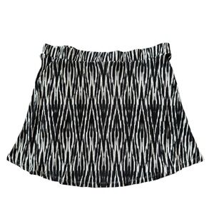 Women’s Pleated Black White Print Casual Athletic Skort Tennis Skirt NWT Size L